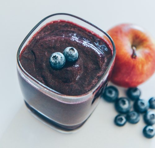 Cannabis infused blueberries smoothie