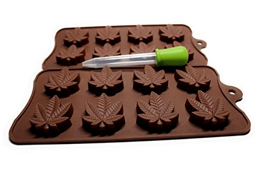 Marijuana leaf mold for chocolates and gummies