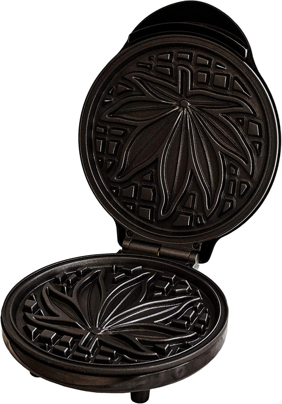 waffle maker leaf marijuana shaped